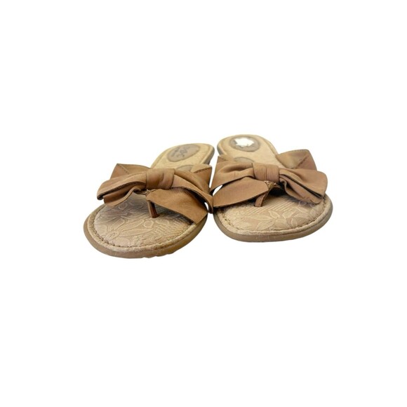 BOC Born Concept Beige Bow Thong Sandals Flip Flops Women’s Size 8 - Picture 2 of 7